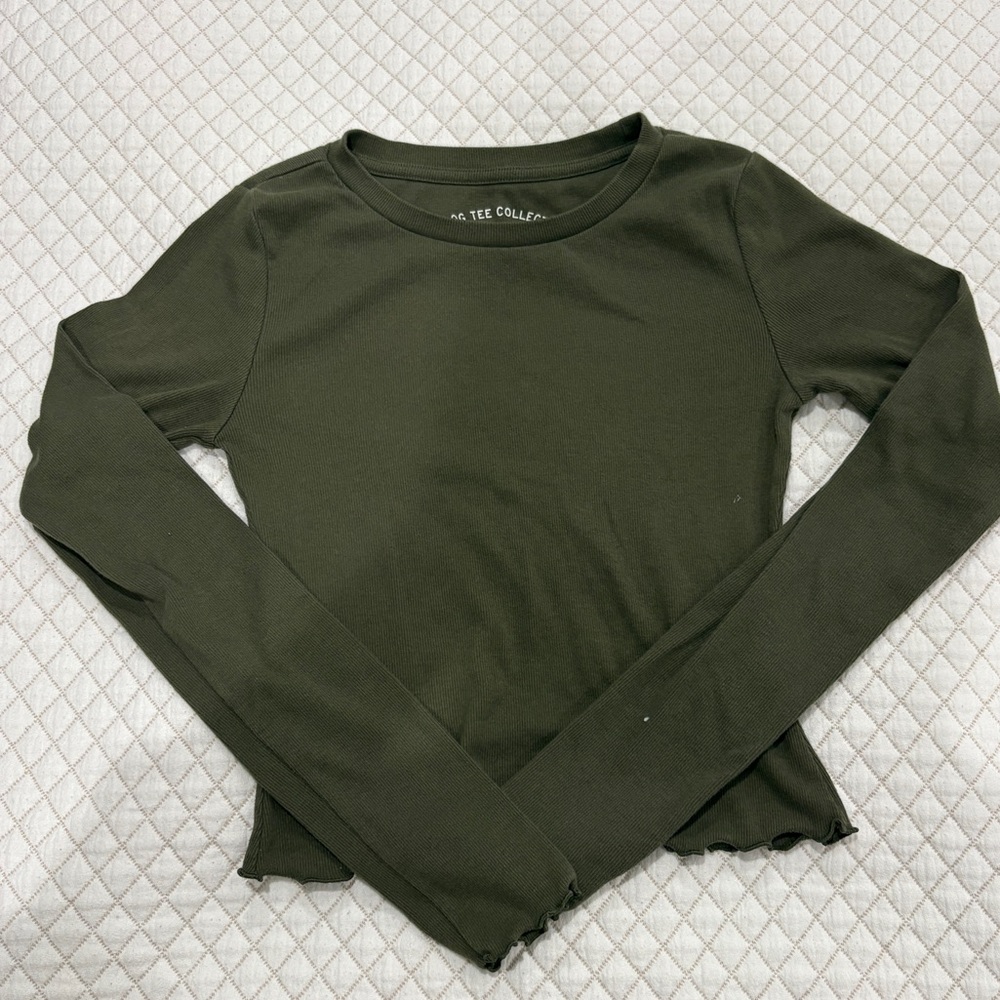 Aeropostale Dark Green Long Sleeve Top